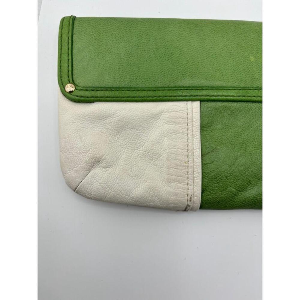 Women's Kate Spade Green and White Leather Clutch - Picture 7 of 15